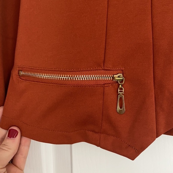 Embroidered Jacket with Asymmetrical Zipper - Picture 4 of 9